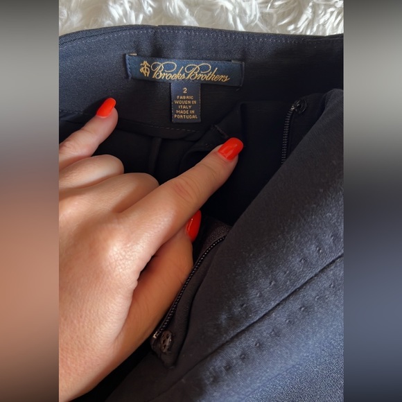 ⭐️Brooks Brothers trouser slacks size 2 navy blue⭐️ - Picture 4 of 4